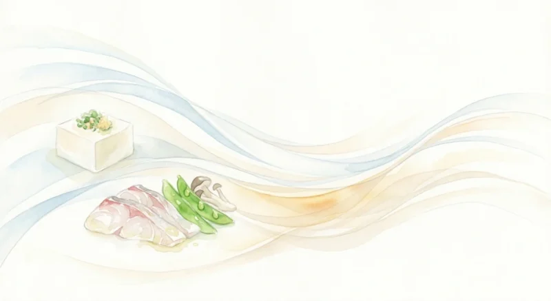 淡口醤油のすっきりした香りとやさしい味のイメージ